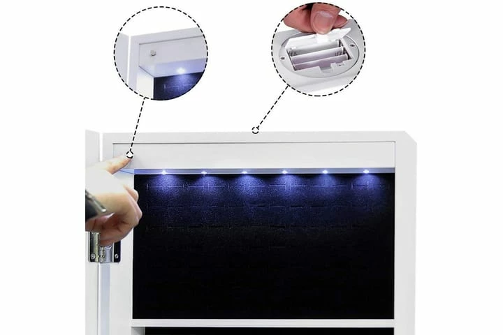 Songmics Qrisp Smykkeskap LED - Bilde 8