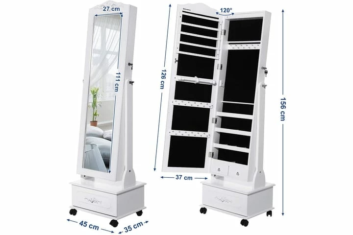 Songmics Qrisp Smykkeskap LED - Bilde 3