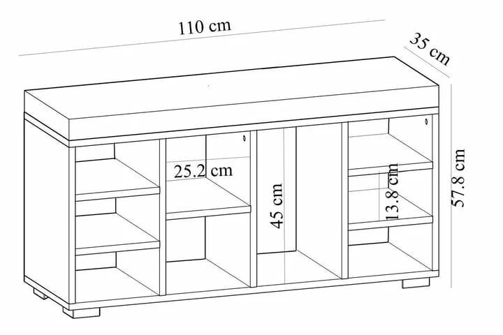 Rinorea Skoskap 110x57,8 Cm - Bilde 5