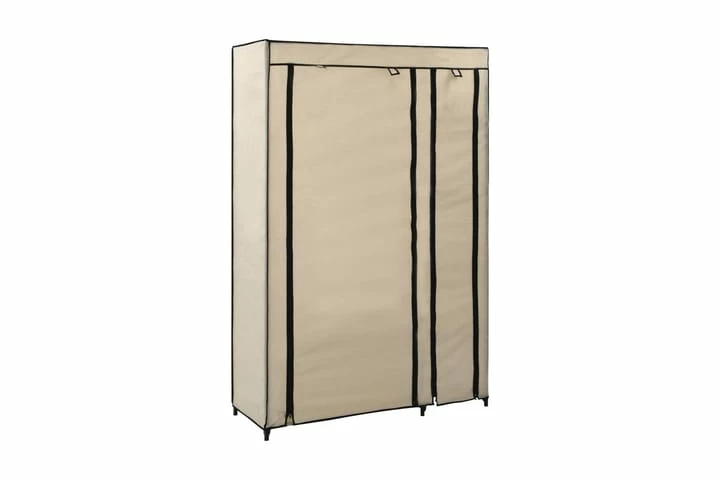 Sammenleggbare Garderober 2stk Kremfarget 110x45x175cm Stoff - Bilde 2