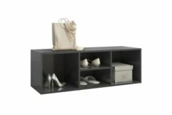 Skobenk Höyglans Grå 105x35x35 Cm Sponplate