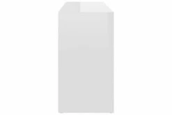 Skobenk Høyglans Hvit 103x30x54,5 Cm Sponplater