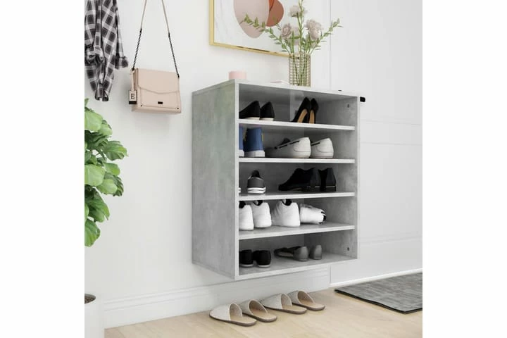 Skoskap Betonggrå 60x35x70 Cm Sponplate