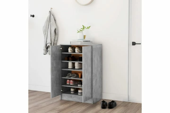 Skoskap Betonggrå 60x35x92 Cm Sponplate - Bilde 16