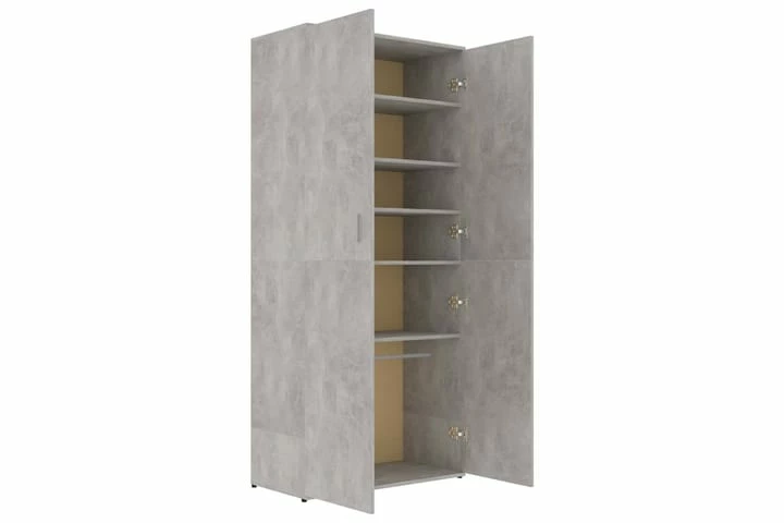 Skoskap Betonggrå 80x39x178 Cm Sponplate - Bilde 7
