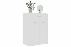 Skoskap Høyglans Hvit 60x35x84 Cm Sponplate