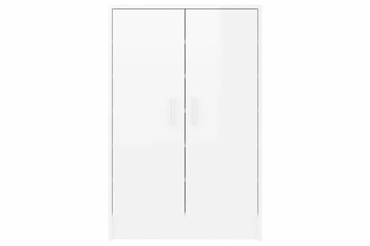 Skoskap Høyglans Hvit 60x35x92 Cm Sponplate - Bilde 3