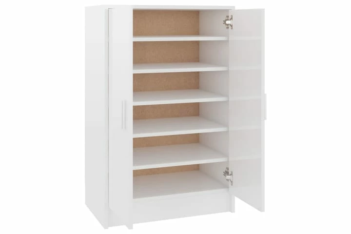 Skoskap Høyglans Hvit 60x35x92 Cm Sponplate - Bilde 9