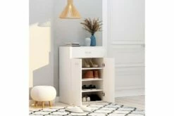 Skoskap Hvit 60x35x84 Cm Sponplate