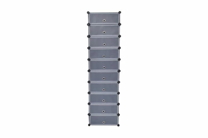 Skoskap Med Arrangør 10 Rom Svart - Bilde 7