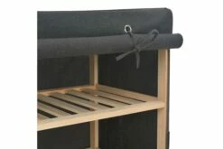 Skoskap Med Trekk Grå 79x40x80 Cm Stoff