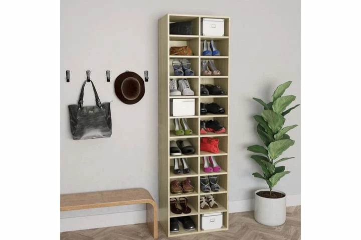 Skoskap Sonoma Eik 54x34x183 Cm Sponplate - Bilde 3