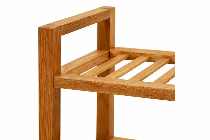 Skostativ Med 4 Hyller 100x27x80 Cm Heltre Eik - Bilde 3