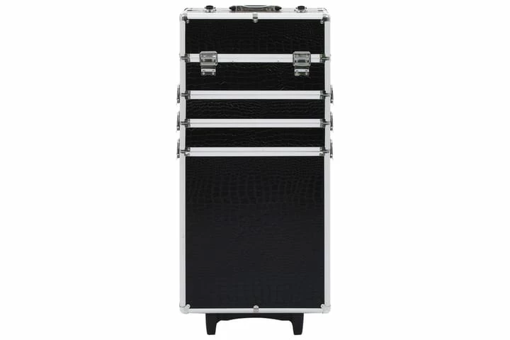 Sminketralle Aluminium Svart Med Krokodillemønster - Bilde 6