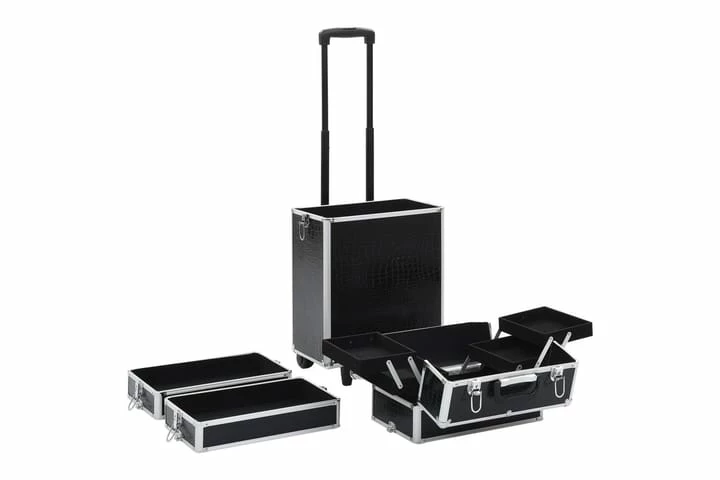 Sminketralle Aluminium Svart Med Krokodillemønster - Bilde 14