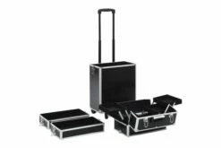 Sminketralle Aluminium Svart Med Krokodillemønster