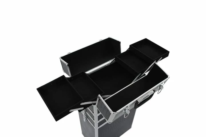 Sminketralle Aluminium Svart Med Krokodillemønster - Bilde 10