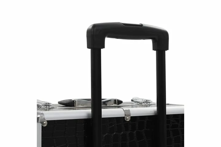 Sminketralle Aluminium Svart Med Krokodillemønster - Bilde 5