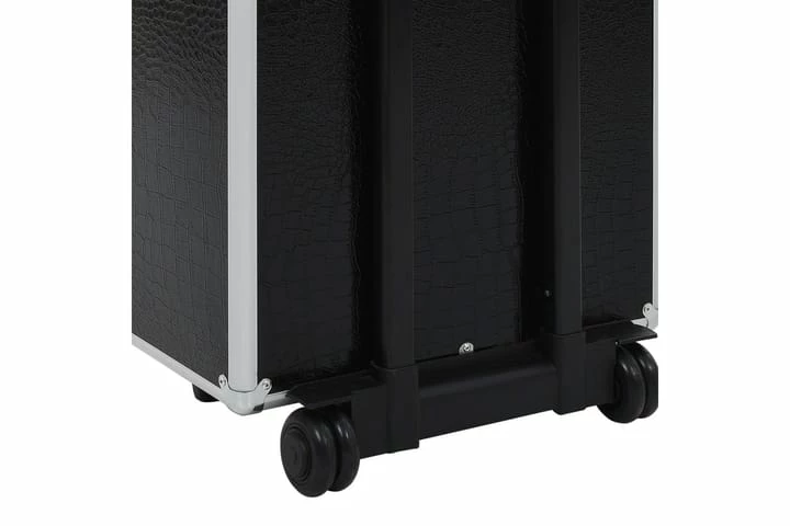 Sminketralle Aluminium Svart Med Krokodillemønster - Bilde 2