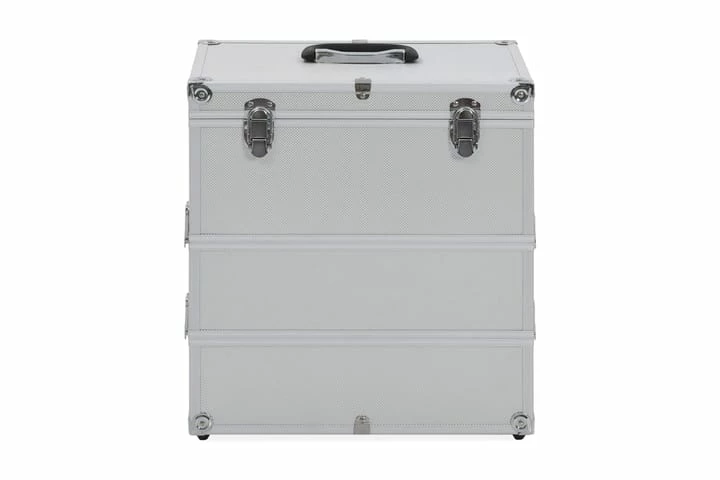 Sminkeveske 37x24x40 Cm Sølv Aluminium - Bilde 12