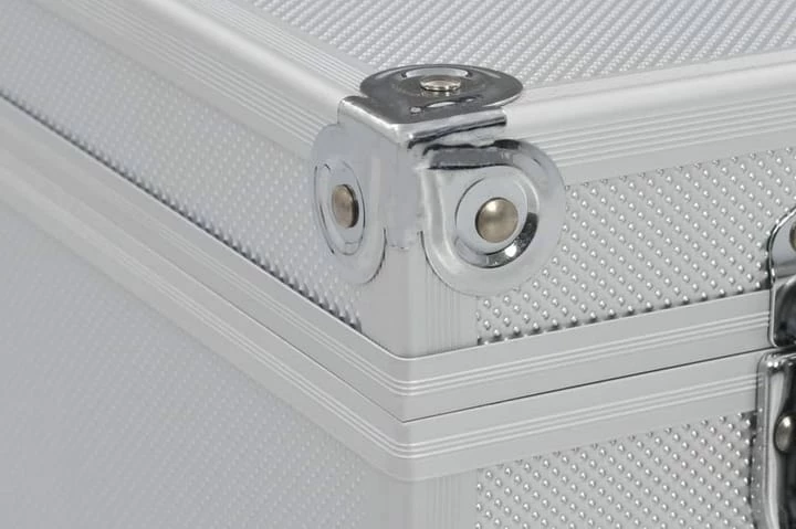 Sminkeveske 37x24x40 Cm Sølv Aluminium - Bilde 4