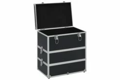 Sminkeveske 37x24x40 Cm Svart Aluminium