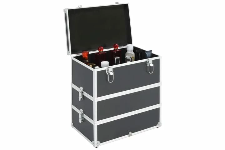 Sminkeveske 37x24x40 Cm Svart Aluminium - Bilde 6