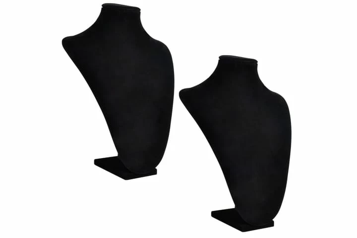 Smykkebyste Fløyel Svart 23 X 11,5 X 30 Cm 2 Stk - Bilde 6