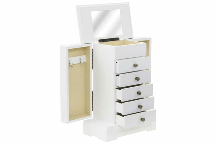 Smykkeskrin Med Speil MDF 25x13,5x34 Cm - Bilde 3