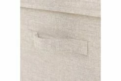 Stablebare Oppbevaringsbokser 3 Stk Stoff Kremhvit