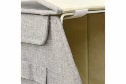 Stablebare Oppbevaringsbokser 4 Stk Stoff Grå