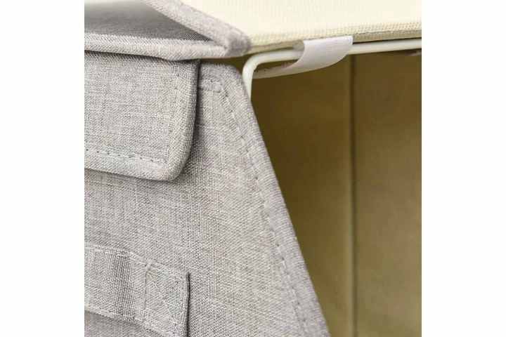 Stablebare Oppbevaringsbokser 4 Stk Stoff Grå