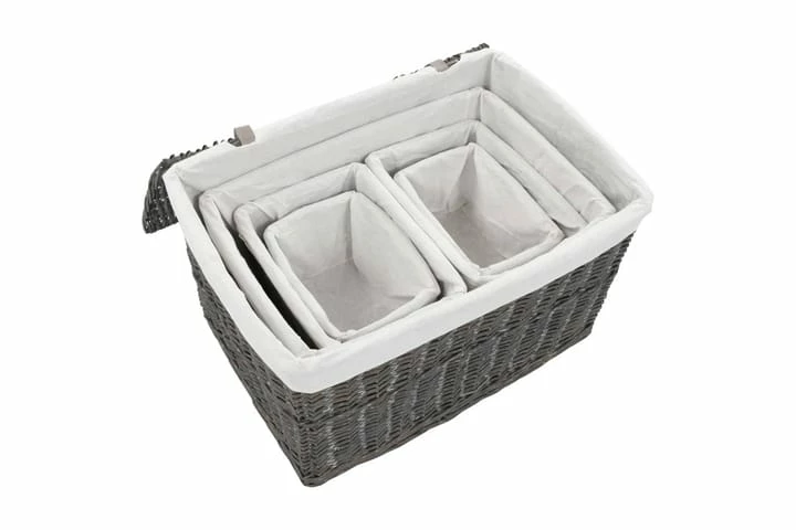 Stablebart Kurvsett 6 Stk Grå Naturlig Seljetre - Bilde 10