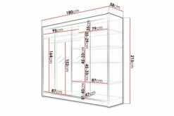 Talin Garderobe 180x58x215 Cm