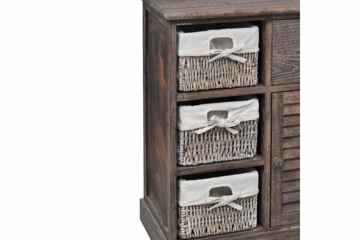 Treskap 3 Venstre Vevde Kurver Brun - Bilde 5