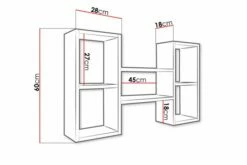 Trio Vegghylle 102x18x60 Cm