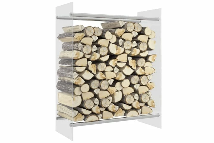 Vedstativ Gjennomsiktig 80x35x100 Cm Herdet Glass - Bilde 2