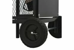 Vedtralle Svart 30x35x81 Cm Stål