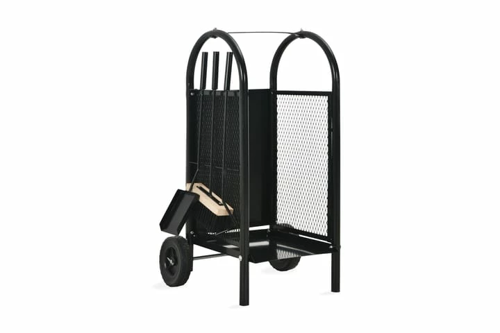 Vedtralle Svart 30x35x81 Cm Stål - Bilde 8