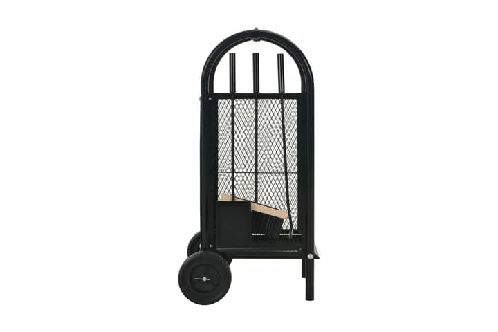 Vedtralle Svart 30x35x81 Cm Stål - Bilde 2