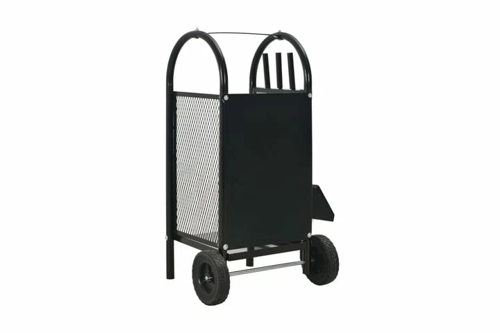 Vedtralle Svart 30x35x81 Cm Stål - Bilde 4