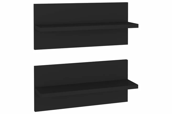 Vegghyller 2 Stk Svart 40x11,5x18 Cm Sponplate - Bilde 18