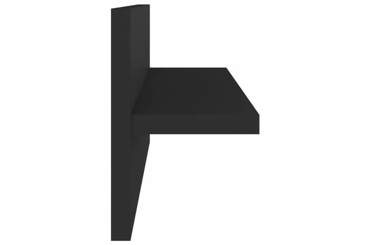 Vegghyller 2 Stk Svart 40x11,5x18 Cm Sponplate - Bilde 4