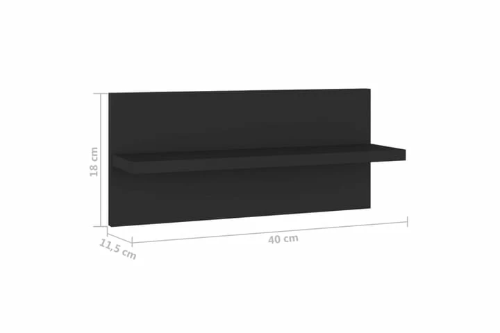 Vegghyller 2 Stk Svart 40x11,5x18 Cm Sponplate - Bilde 17