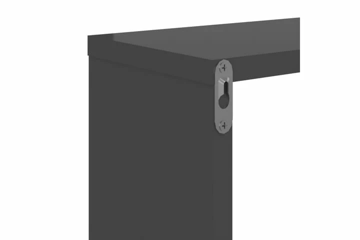 Vegghyller Kubeformet 2 Stk Høyglans Grå 26x15x26 Cm - Bilde 20