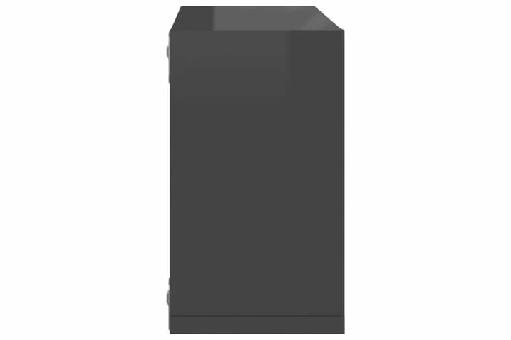 Vegghyller Kubeformet 2 Stk Høyglans Grå 26x15x26 Cm - Bilde 13