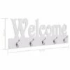 Veggmontert Garderobepanel WELCOME Hvit 74x29,5 Cm