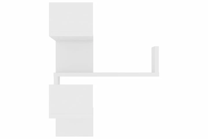 Veggmontert Hjørnehylle Hvit 40x40x50 Cm Sponplate - Bilde 3