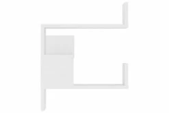 Veggmontert Hjørnehylle Hvit 40x40x50 Cm Sponplate