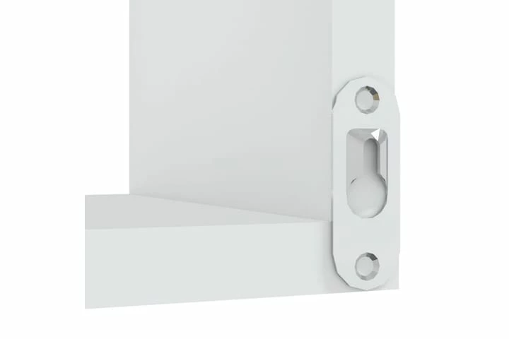 Veggmontert Hjørnehylle Hvit 40x40x50 Cm Sponplate - Bilde 11